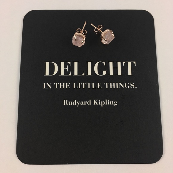 5 pairs left! Rose Quartz Earrings - Picture 4 of 6